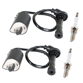 WFLNHB 2 x Ignition Coil Spark Plug Replacement for Yamaha V Star 650 XVS650 1998-2016 Replacement for 4VR-82320-00