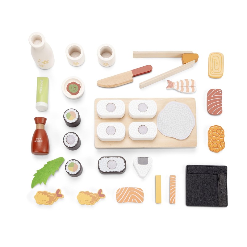 Woet® – Cibo Giocattolo Sushi in Legno per Bambini –