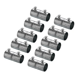 uxcell EMT Coupling, 20mm(13/16 inch) EMT Set Screw Coupling Conduit Fittings 47mm Length Electrical Conduit Pipe Connector 0.6mm Wall Thick, 10 Pack