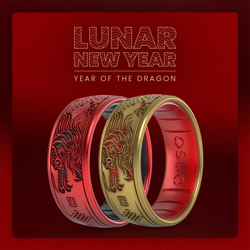 Enso Rings Etched Dualtone Silicone Ring - Comfortable and Flexible