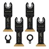 MaxEarn 4Pcs 70mm Extra Long Oscillating Saw Bl-ades, Titanium Multitool