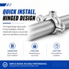 10 Pack 3/4'' Silver Hinged Split Ring Pipe Hanger, Galvanized