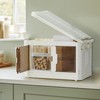 Stackable Storage Bins with Lids Portable and Lockable Organizer with