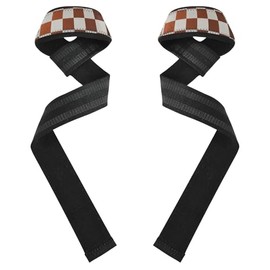 Juego de correas de muñeca con purpurina falsa, cuadradas, color blanco dorado, 26 pulgadas, antideslizantes, par de correas de gimnasio para levantamiento de potencia, entrenamiento de fuerza