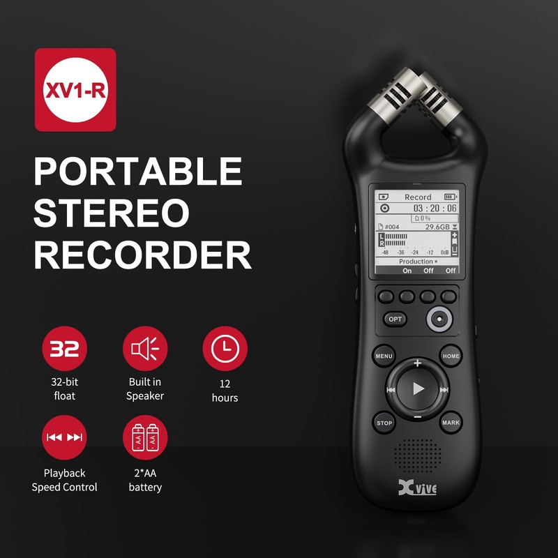 Xvive XV1-R Portable Stereo Recorder and Audio Interface