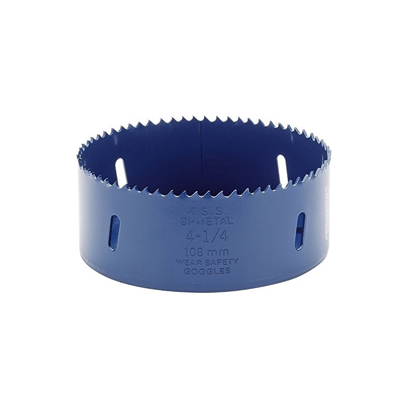 Draper 34771 Expert HSS Bi-Metal Hole Saw Blade, 108mm, Blue