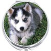 NewCharms Husky Puppy Dog Compact with Mirrors - Perfect Pocket
