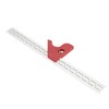 18 Inch Woodworking Edge Ruler with Fixator Serrated Design Angle