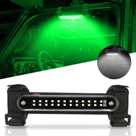 SUNPIE UTV Dome Light Universal SXS Wireless Interior Lights for Polaris Canam Pioneer/Talon Kawasaki Mule/Teryx Arctic Cat Golf Cart Boat Off-Road SXS All w/1.1/4in-2in Ironwork, Two Light Mode