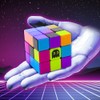 3 x 3 Stickerless Neon 80s Mod Puzzle Cube -