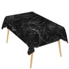SIEDYCV Natural Black Grey Marble Tablecloth, 52x70 Inch Abstract Modern