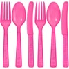 Party Dimensions Plastic Hot Pink | Pack of 48 Cutlery