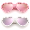 Melpomenia Heart Shaped Baby Polarized Sunglasses with Strap Adjustable Unbreakable