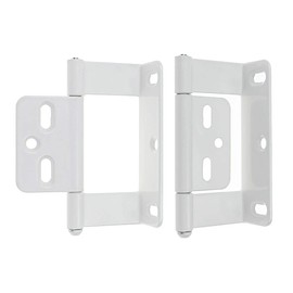 LC LICTOP Full Inset Partial Wrap Non-Mortise Door Hinges White Vintage Cabinet Furniture Hinge 4pcs