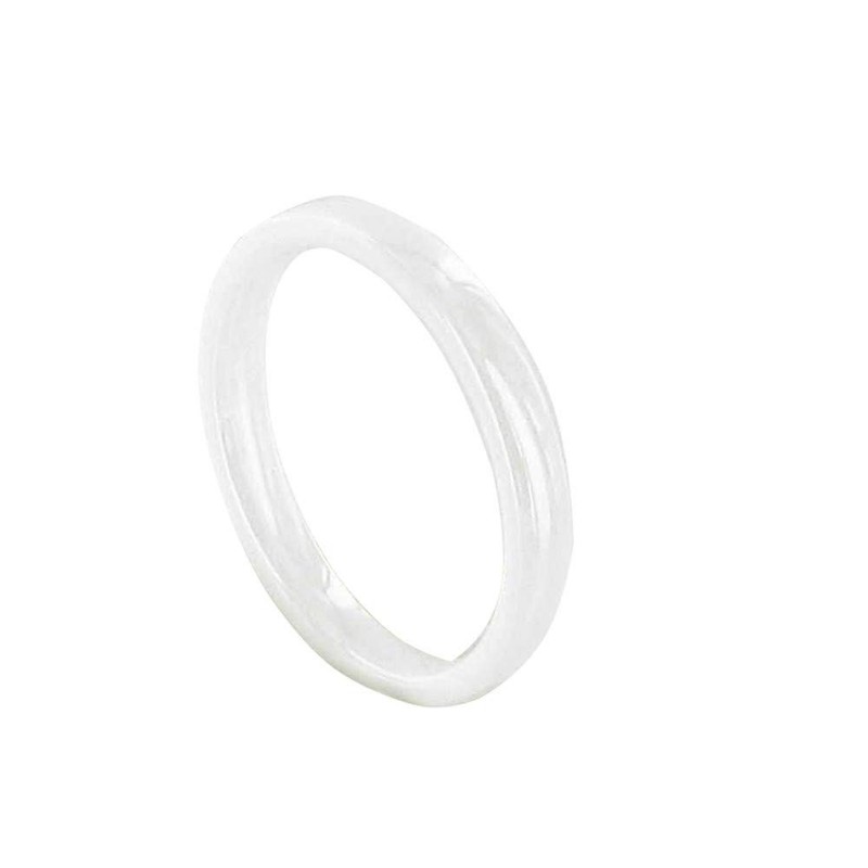 Les Poulettes Jewels - White Ceramic 3mm Ring - taille