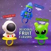 Outer Space Party Favors, Individually Wrapped Galactic Lollipop Rings, Rocketship,