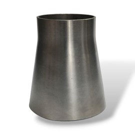 Weldracinparts Exhaust Cone 40mm to 45mm, Silver, 304L Stainless Steel, Handmade, European Product