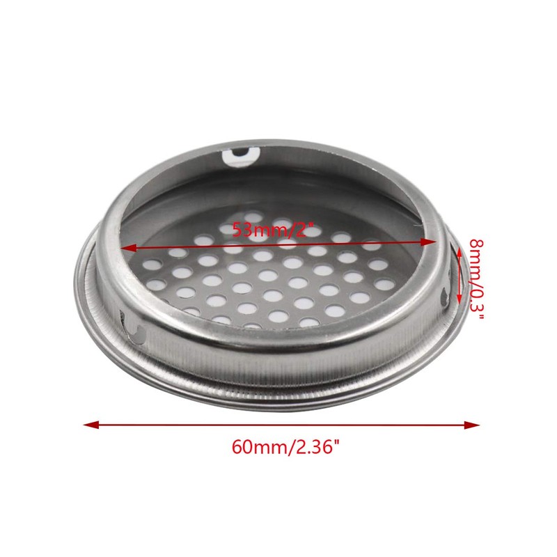 Rannb 2"/53mm Soffit Vent Circular Air Vents Stainless Steel Round