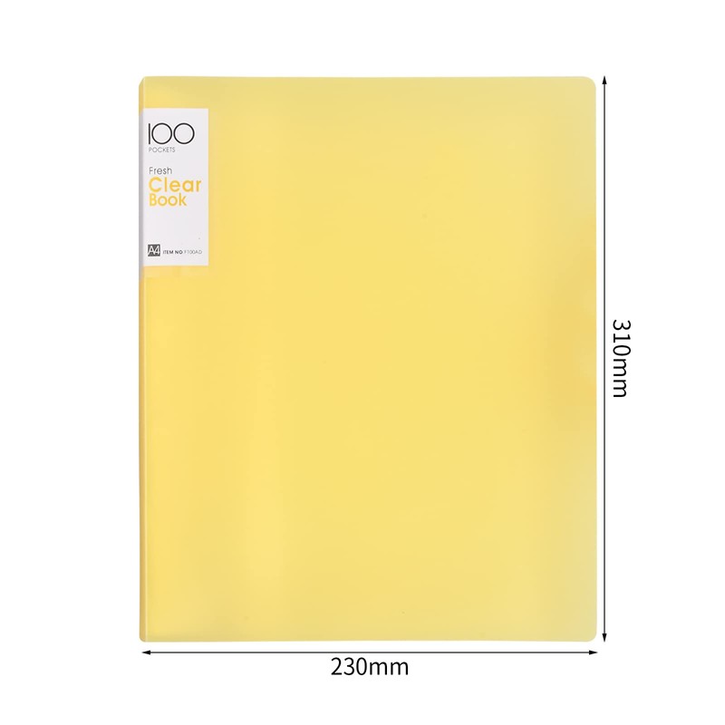 Wisebom A4 with Transparent Pockets, 100 Pockets, A4 Presentation Folder,