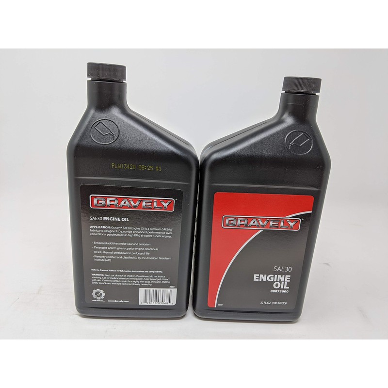 Gravely SAE30 Engine Oil Quart 00073600 (2 Pack)