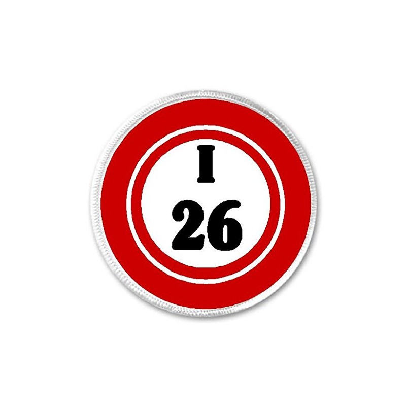 I 26 I26 Bingo Ball - 3" Sew/Iron On Patch