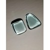 2pc Optical Aqua Blue Obsidian (Man-Made) Medium Tumbled & Polished