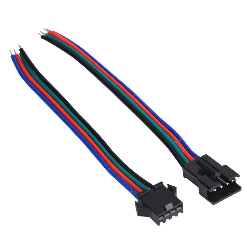 50 Pairs Connector Cable Male and Female 4 Pin Tinned