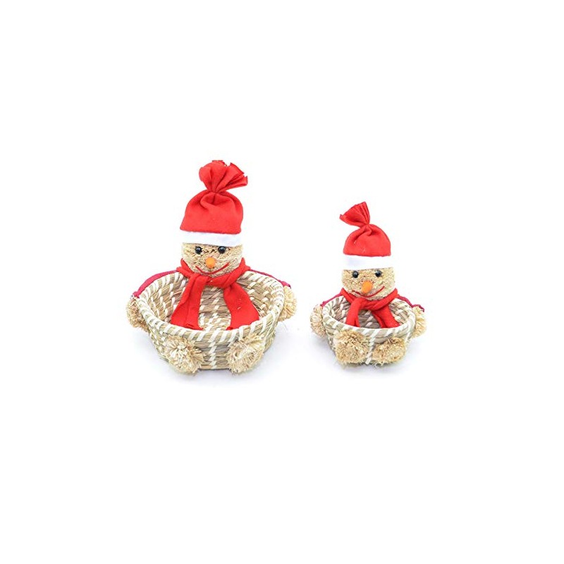 Shatchi Handmade Snowman Christmas Baskets Set Xmas Home décor Shop