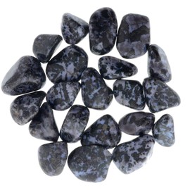 Hypnotic Gems Materials: 10 pcs Tumbled Indigo Gabbro Stones from Madagascar - Small - 0.75" to 1.5" Avg. - Spectacular Polished Rocks for Crafts, Art, Home Decor, Metaphysical, Reiki and Much More!