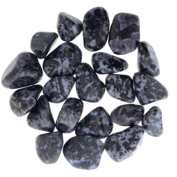 Hypnotic Gems Materials: 10 pcs Tumbled Indigo Gabbro Stones from