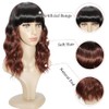 Ucubb Pelucas cortas y rizadas con flequillo para mujer, pelucas