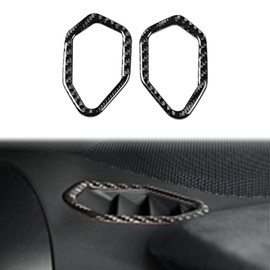 Unifizz Black Carbon Fiber Air Vent Frame Decoration Sticker for Car Dashboard, Compatible with Subaru BRZ/Toyota GR86 2022-2024, Defogger AC Vent Outlet Cover Trim Decals