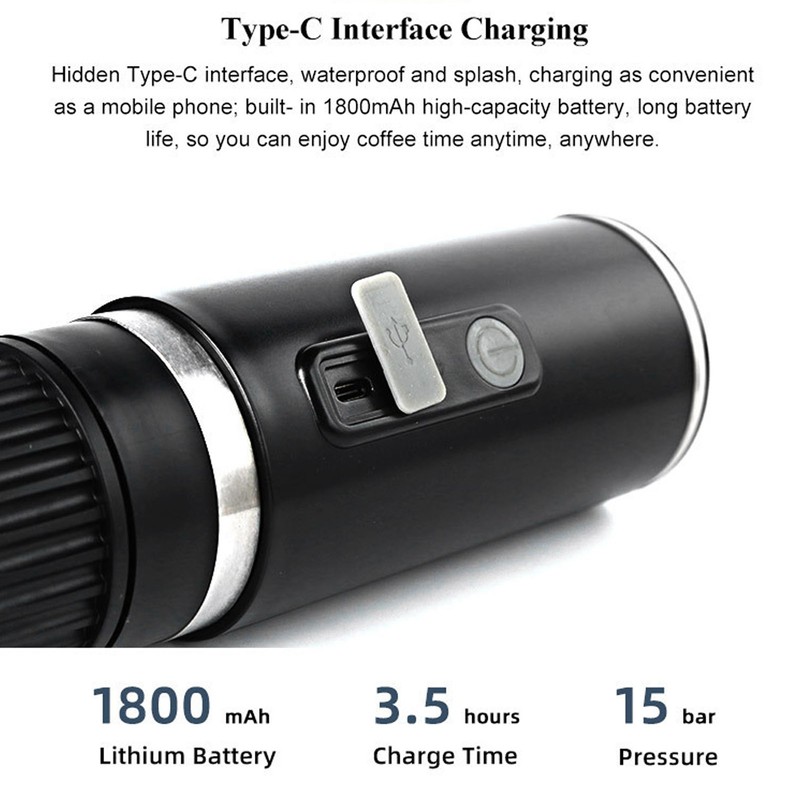 Coffee Maker Portable Segmented Pressing Lightweight Coffee Capsule Machine for