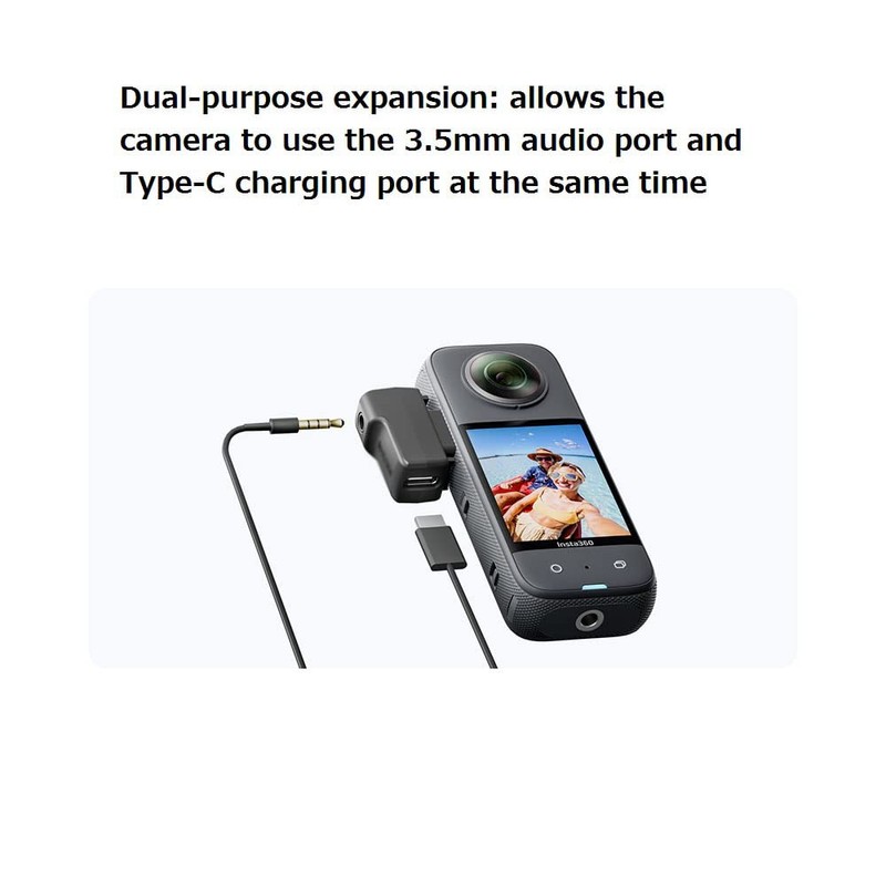 Audio Adapter (Vertical Shot) for Twaxl Insta360 ONE X3 Audio