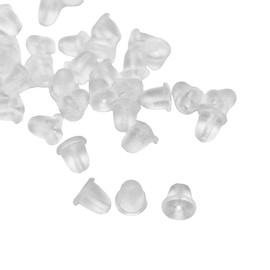Pack of 100 Clear Plastic Safety Backs for Ear Studs or Earrings