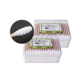 Baby hygiene cotton swab swirl type curved paper stick safety / 아기 위생 면봉 회오리형 굴곡형 종이스틱 안전