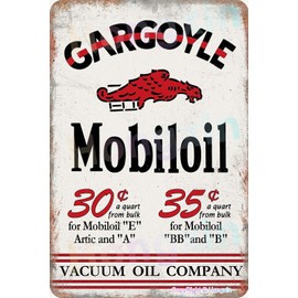 HONGXIN Auto Motorcycle Oil Gasoline Vintage Metal Signs Retro Poster Gasoline Garage Workshop Man Cave Bar Wall Decor 8 × 12 Inch - 5 PCS