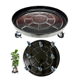 Tadpolebaby Heavy Duty Plant Caddy with Solid Rubber Wheels, Lockable, Increased Load Capacity, One-Minute Installation, Suitable for Indoor, Outdoor, Patio, Garden Settings, 20 Inches 1PACK, Black