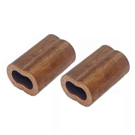 Unbranded 3/32" Wire Rope Sleeve,Cable Crimp Ferrule, Copper Gritted Crimping Sleeve 2 PC