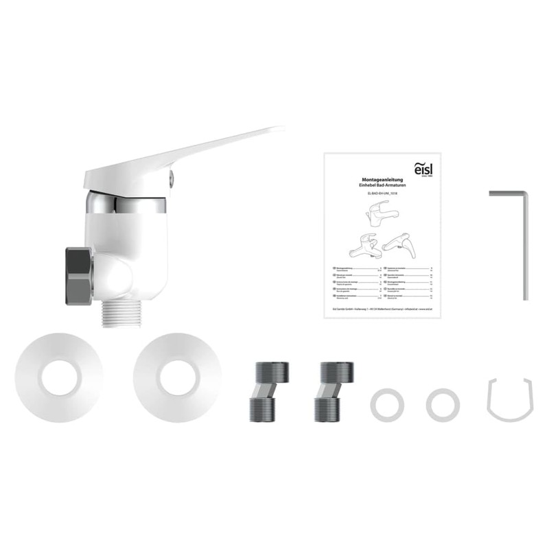 Eisl Speed NI168SCR White Color, 1 Piece, W/Shower Single Lever