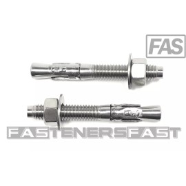FastenerCart (10) 3/8" x 3" Stainless Steel Concrete Wedge Anchor 3/8-16 x 3" 304 Stainless
