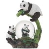 Panda Bear Family Figurine 45MM Glitter Snow Globe Decoration