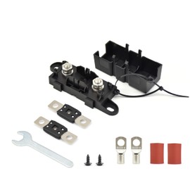 Fit4Less MEGA ANM Fuse Holder with 200A fuses 2pcs, Fixing terminals screws and wrench all ready parts ideal for Car, Van, RV, Trailer and Marine Boat.