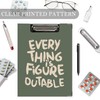 Poecinvi Everything is Figureoutable Clipboard Folio with Storage for Office