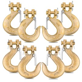 8 Pack 5/16" Clevis Slip Hook with Safety Latch, Heavy Duty G70 Safety Chain Hook for 5/16" Transport Chain, Winch Hook, Tow Hook and Chain Hook,14000Lbs Capacity Load - Trailer Safety Chains Hook - Color: 8pcs-1/4Iinch