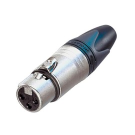 Neutrik NC3FXX Conector de cable XLRF de 3 pines, carcasa de níquel con contactos plateados
