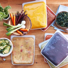 Stasher Platinum Silicone Food Grade Reusable Storage Bag, Amethyst (1/2 Gallon) | Reduce Single-Use Plastic | Cook, Store, Sous Vide, or Freeze | Leakproof, Dishwasher-Safe, Eco-friendly | 64 Oz