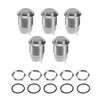 eMagTech 5PCS Momentary Push Button Switch On Off Stainless Steel