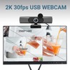 USB Webcam, 2K 30fps Auto Focusing Webcam with HiFi Speaker,