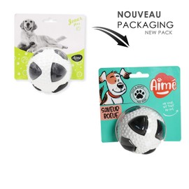 Aimé Play Ball for Dogs with Sound and Meat Smell 8 cm Long, S